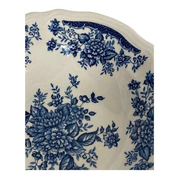 Ironstone Holiday Vintage Blue Carnation Ironstone 4235 Serving